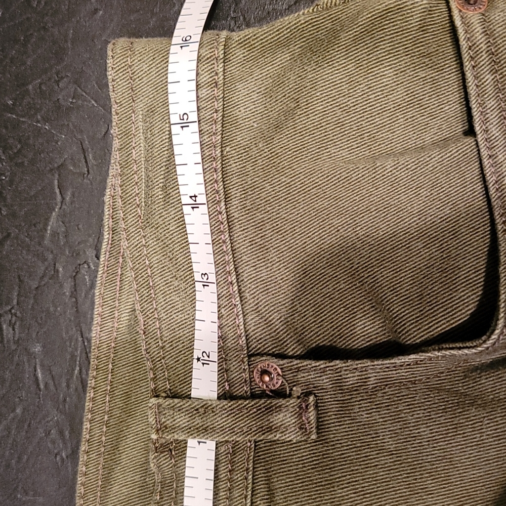 Bill Blass Dk Olive jeans sz10 str leg womens w stretch vintage - Picture 11 of 11